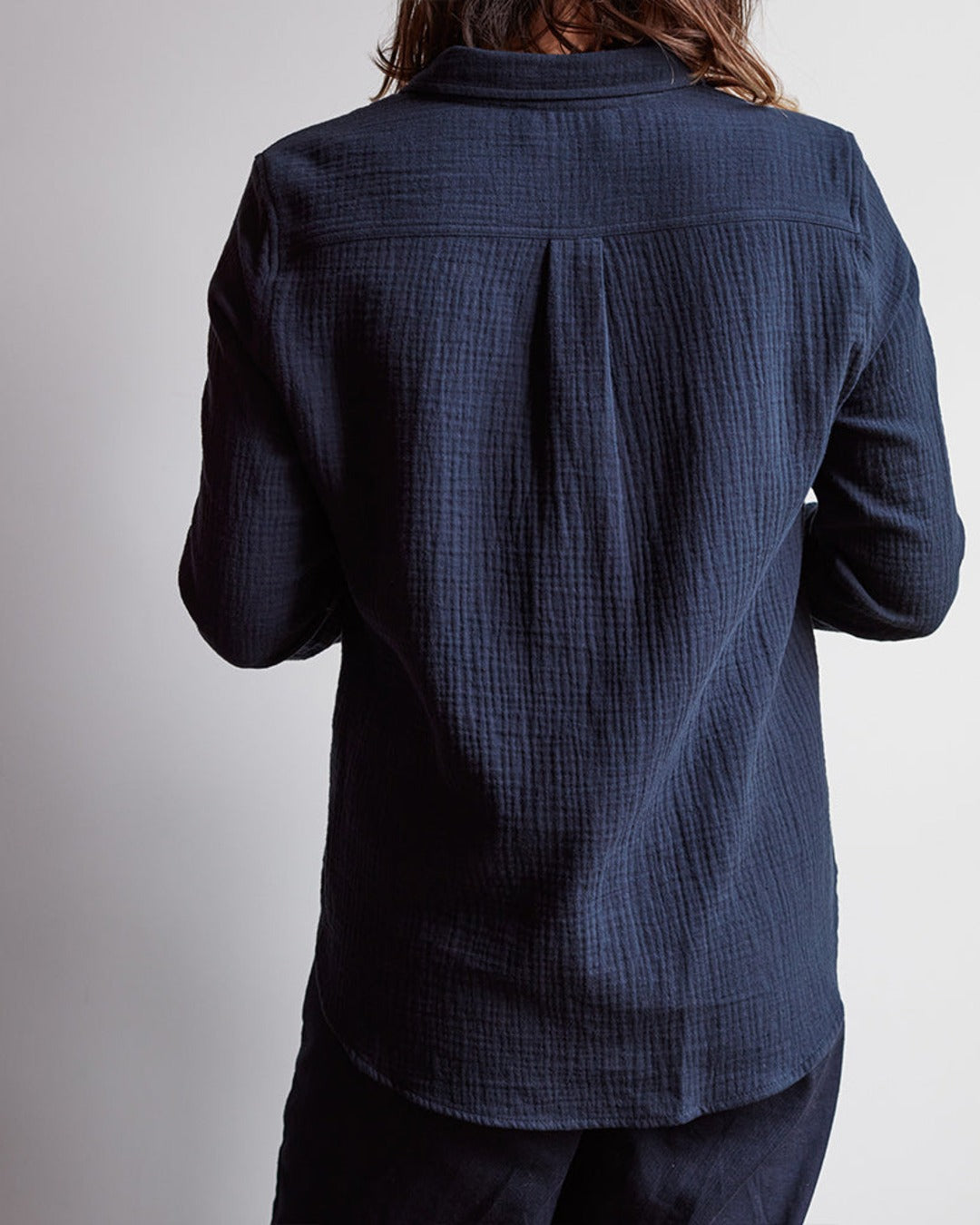 Merci - cotton gauze shirt - Navy
