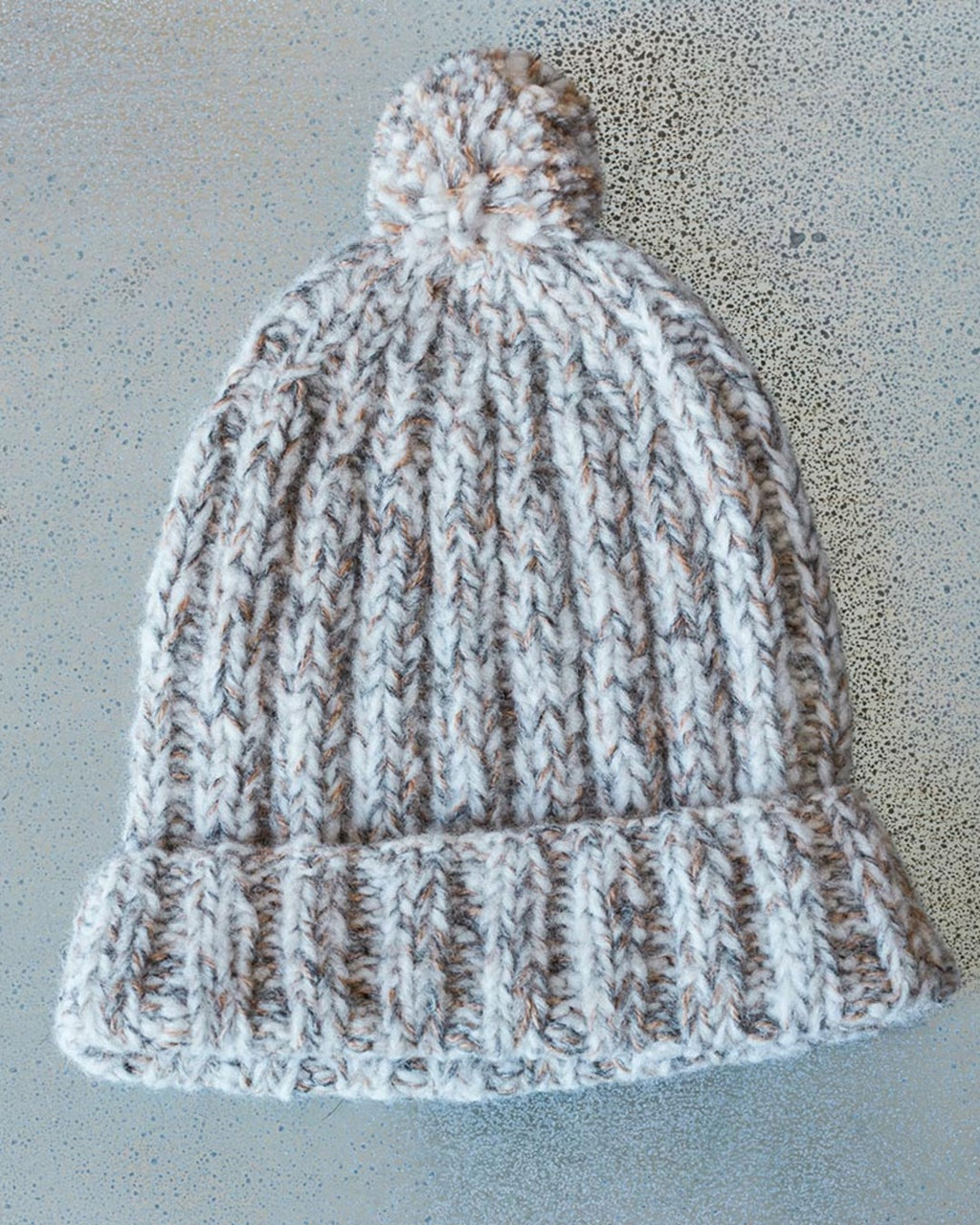 Merci - Wool Beanie - Off-White & Camel