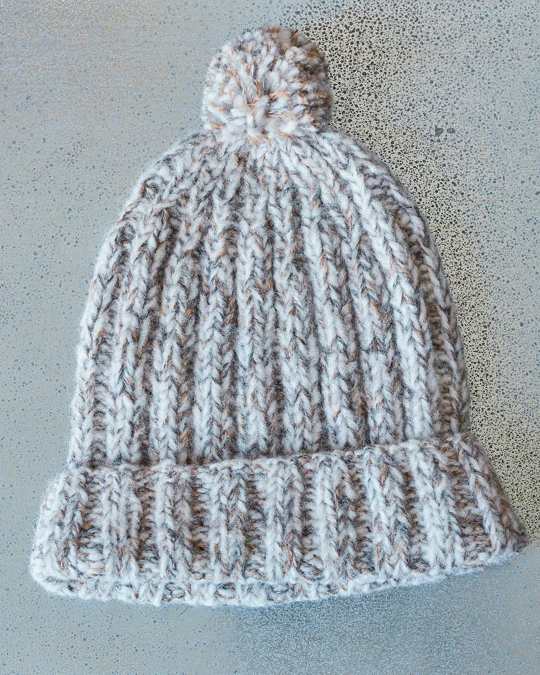 Merci - Bonnet En Laine- Blanc Cassé & Camel
