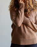 Merci - chimney collar cashmere jumper - Camel