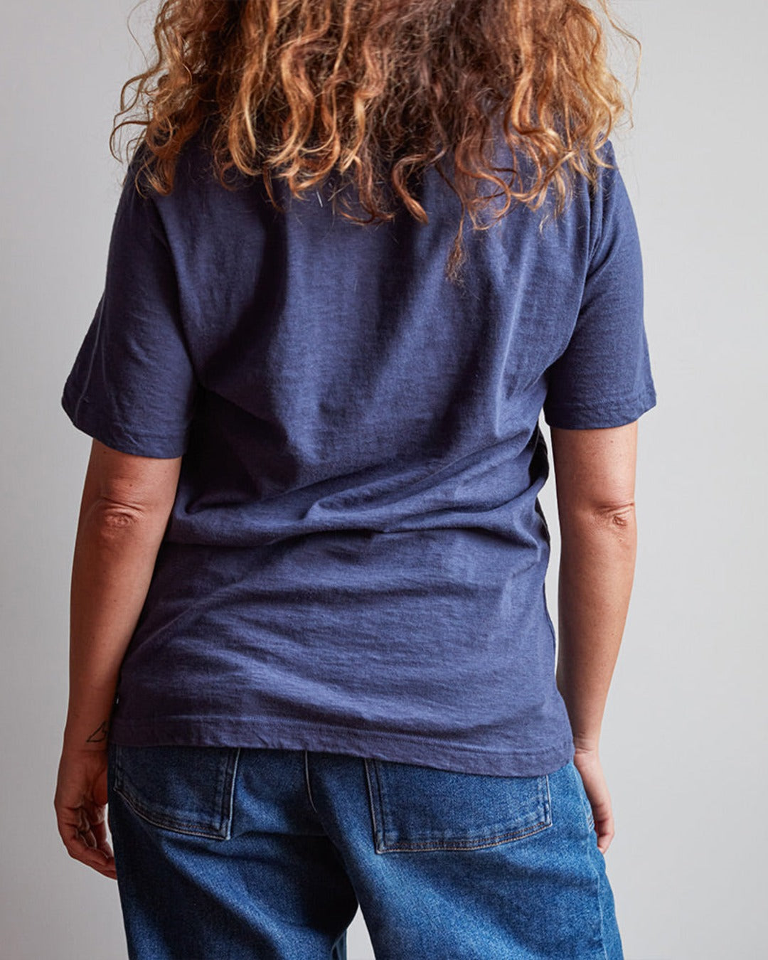 Merci - plain cotton t-shirt - Navy