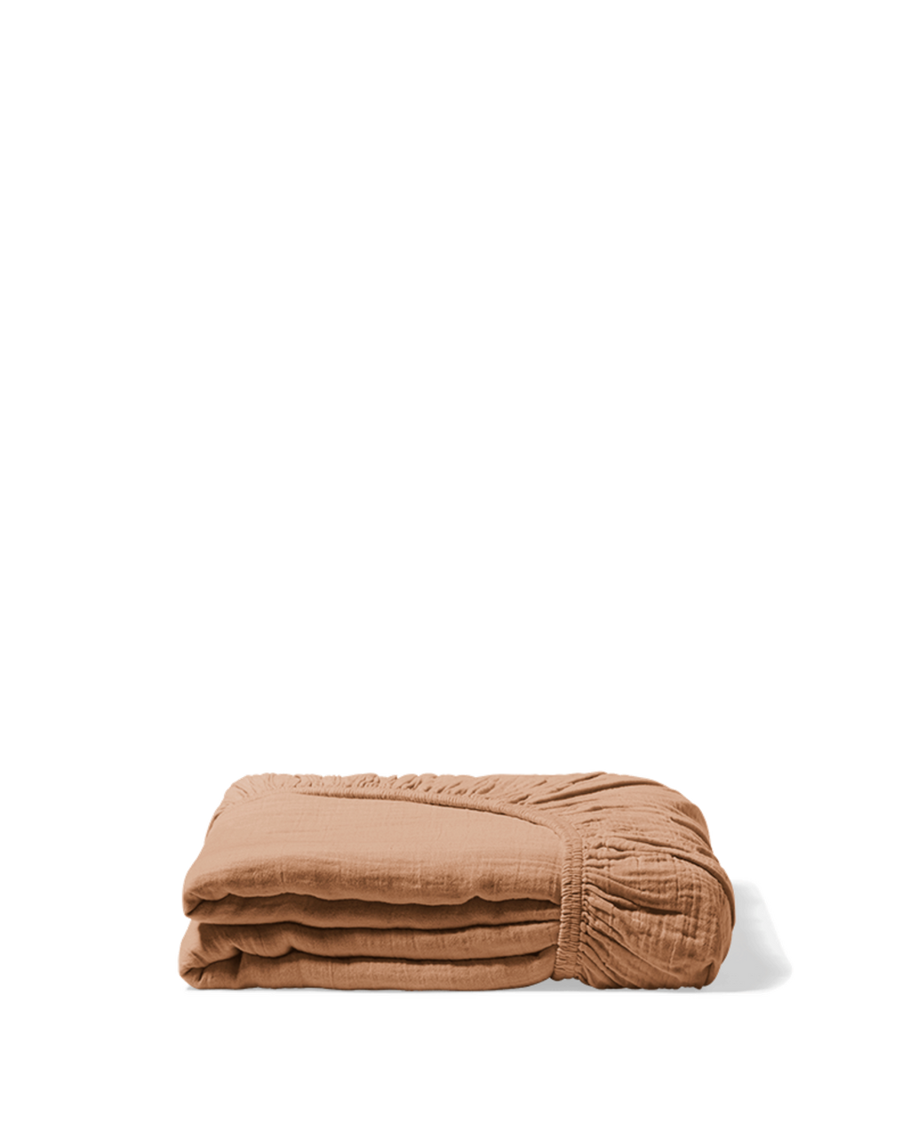 Merci - Cotton gauze fitted sheet - Eiffel Brown