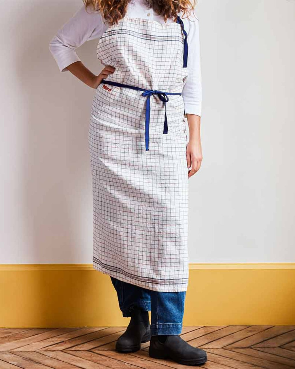 Merci - Washed linen apron - Office