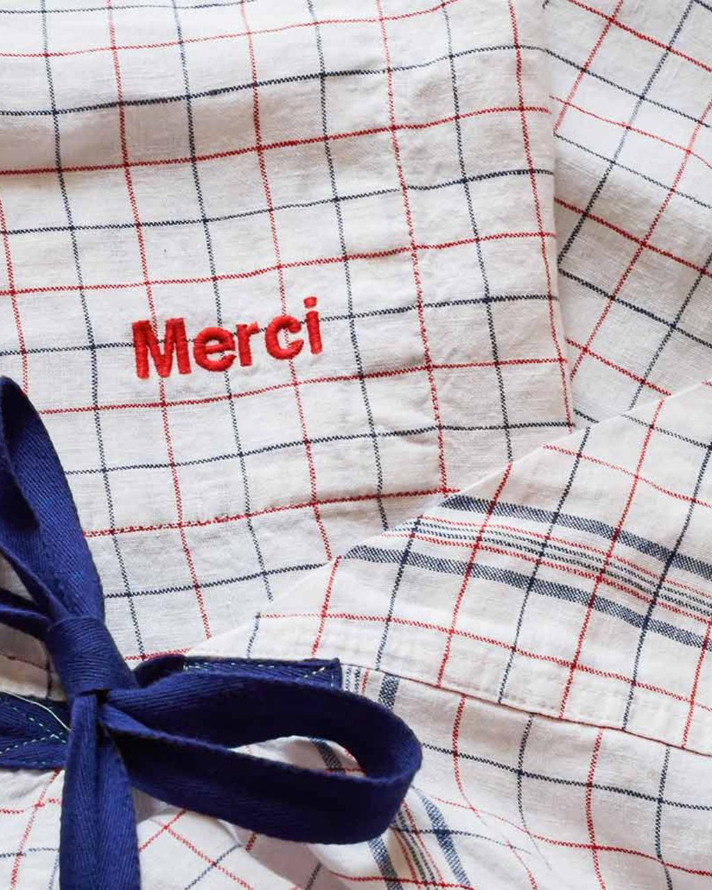 Merci - Washed linen apron - Office
