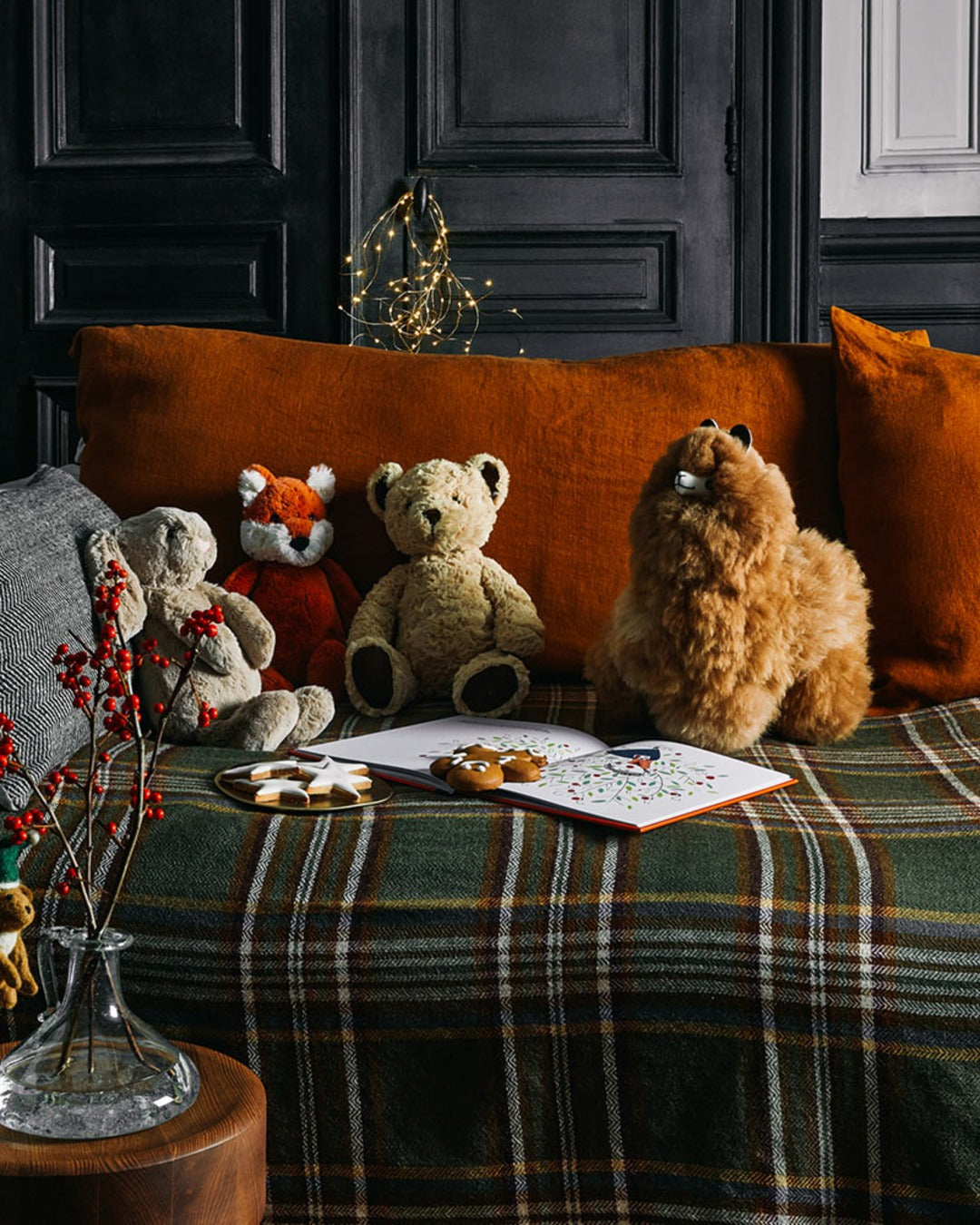 Inkari - Lama stuffed animal in alpaga wool - Sahara