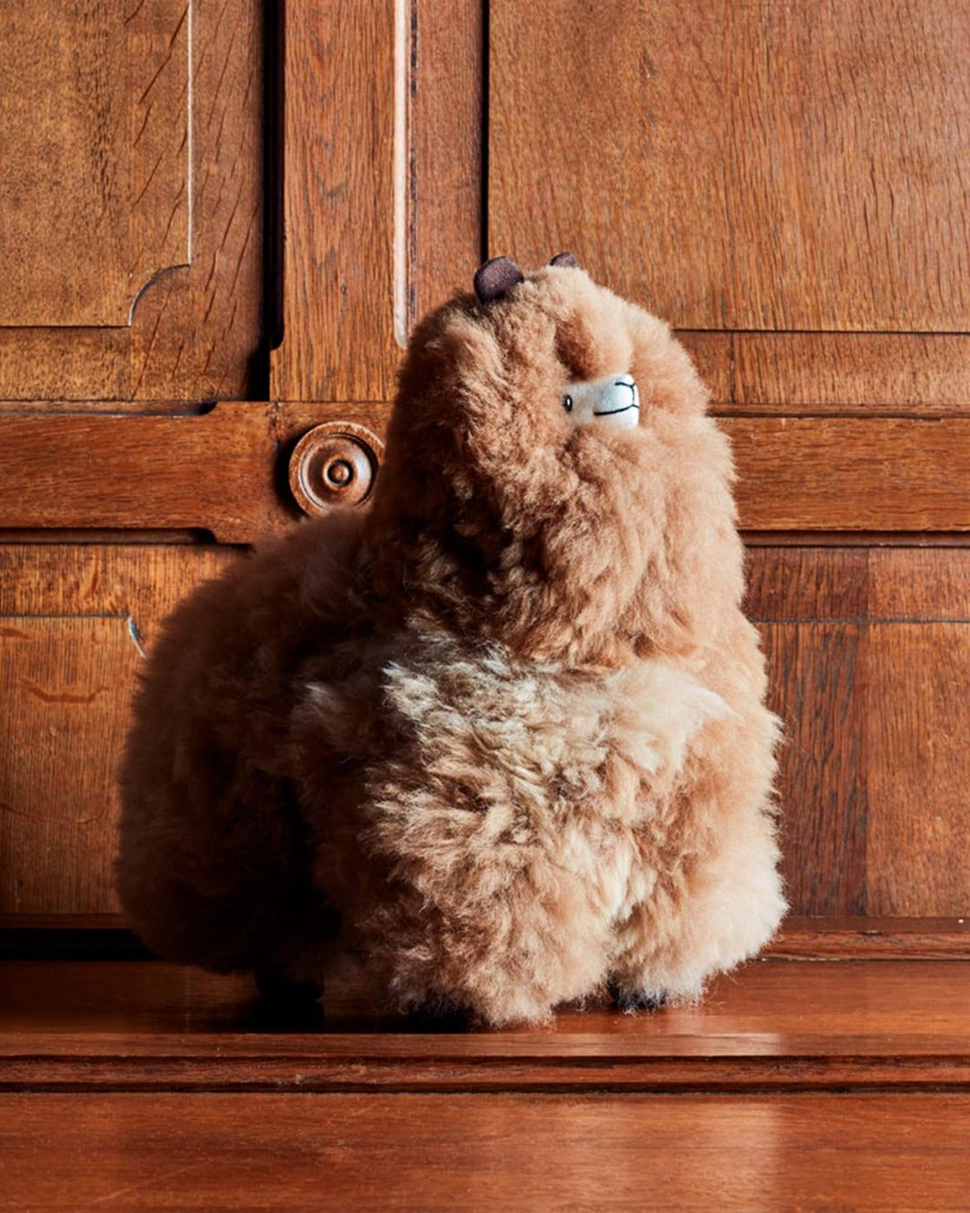 Inkari - Lama stuffed animal in alpaga wool - Sahara
