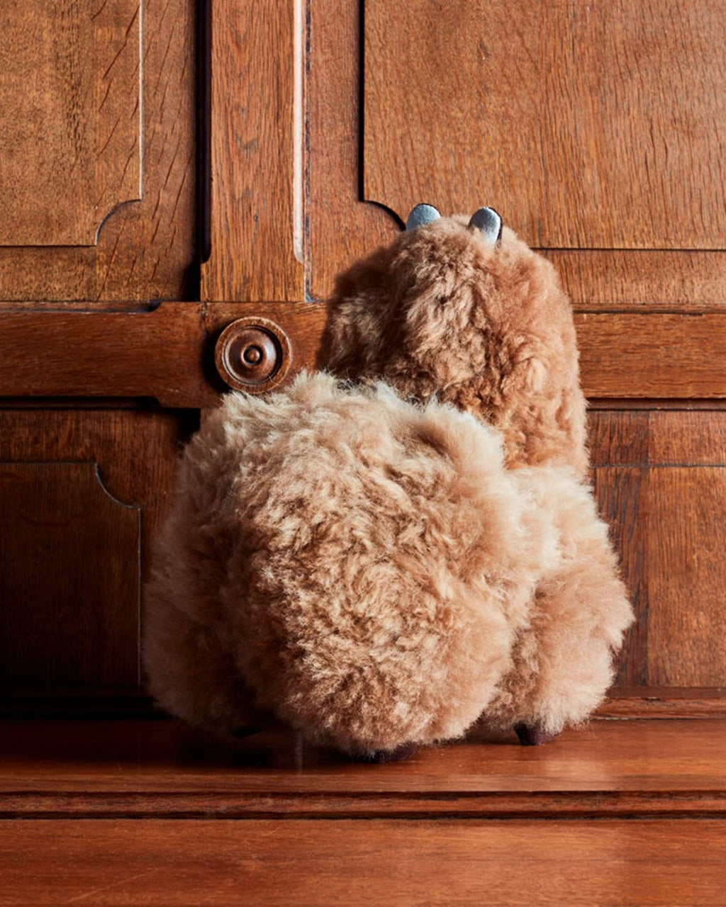 Inkari - Lama stuffed animal in alpaga wool - Sahara