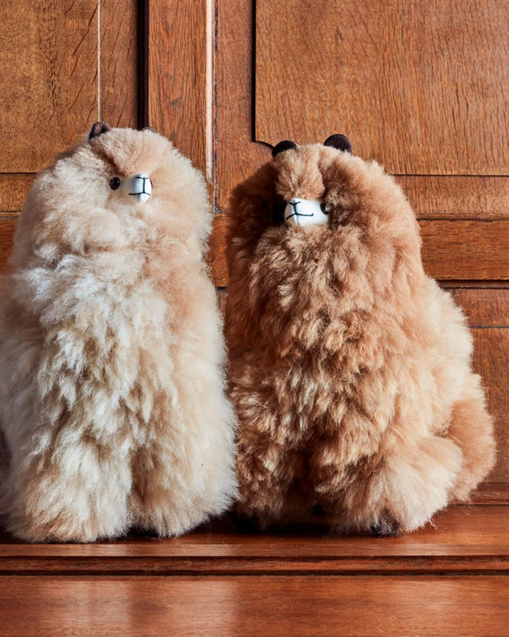 Inkari - Lama stuffed animal in alpaga wool - Sahara