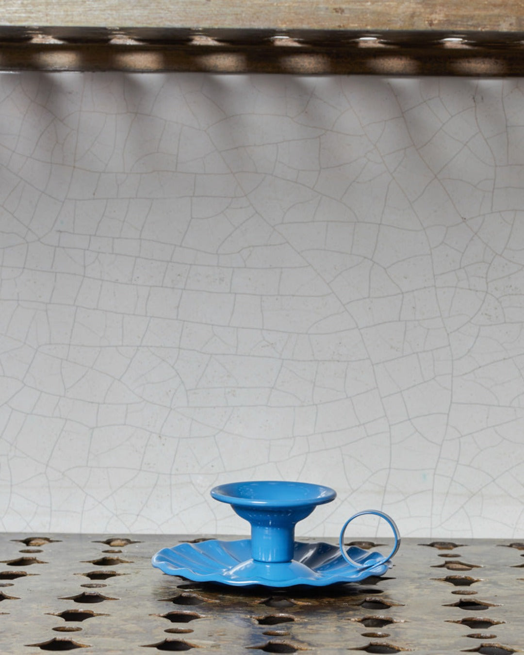 Italo Ottinetti - Aluminum candle holder - Blue