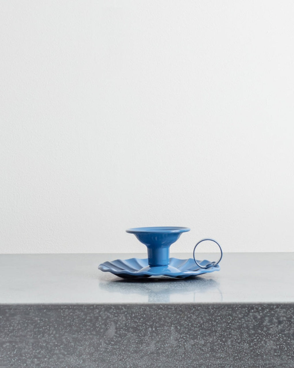 Italo Ottinetti - Aluminum candle holder - Blue