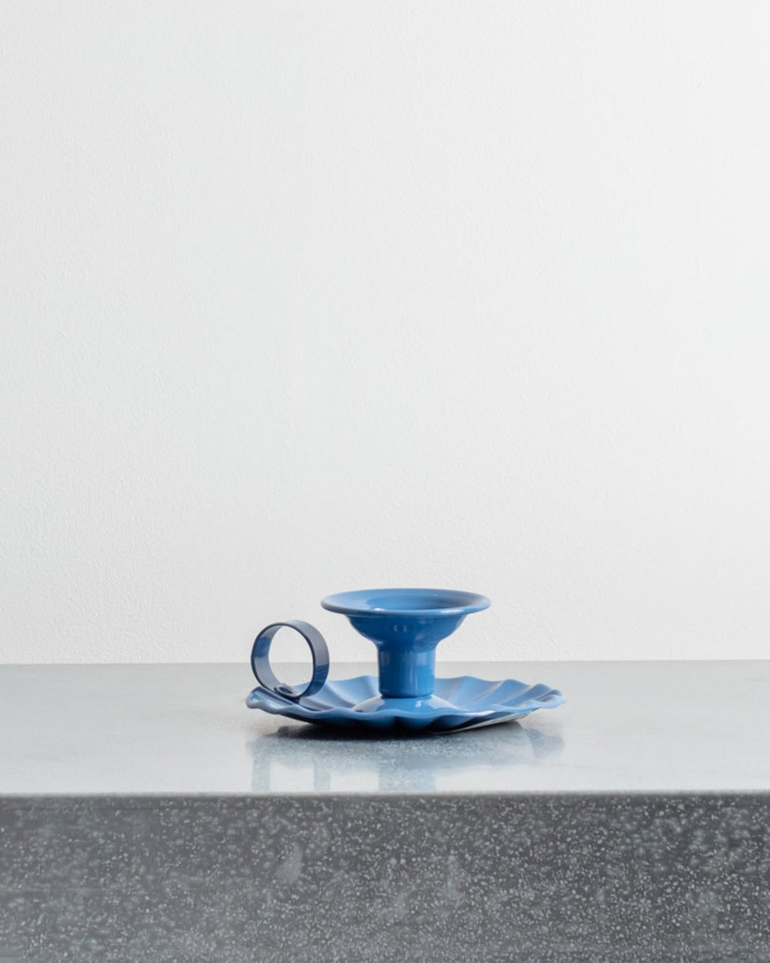 Italo Ottinetti - Aluminum candle holder - Blue