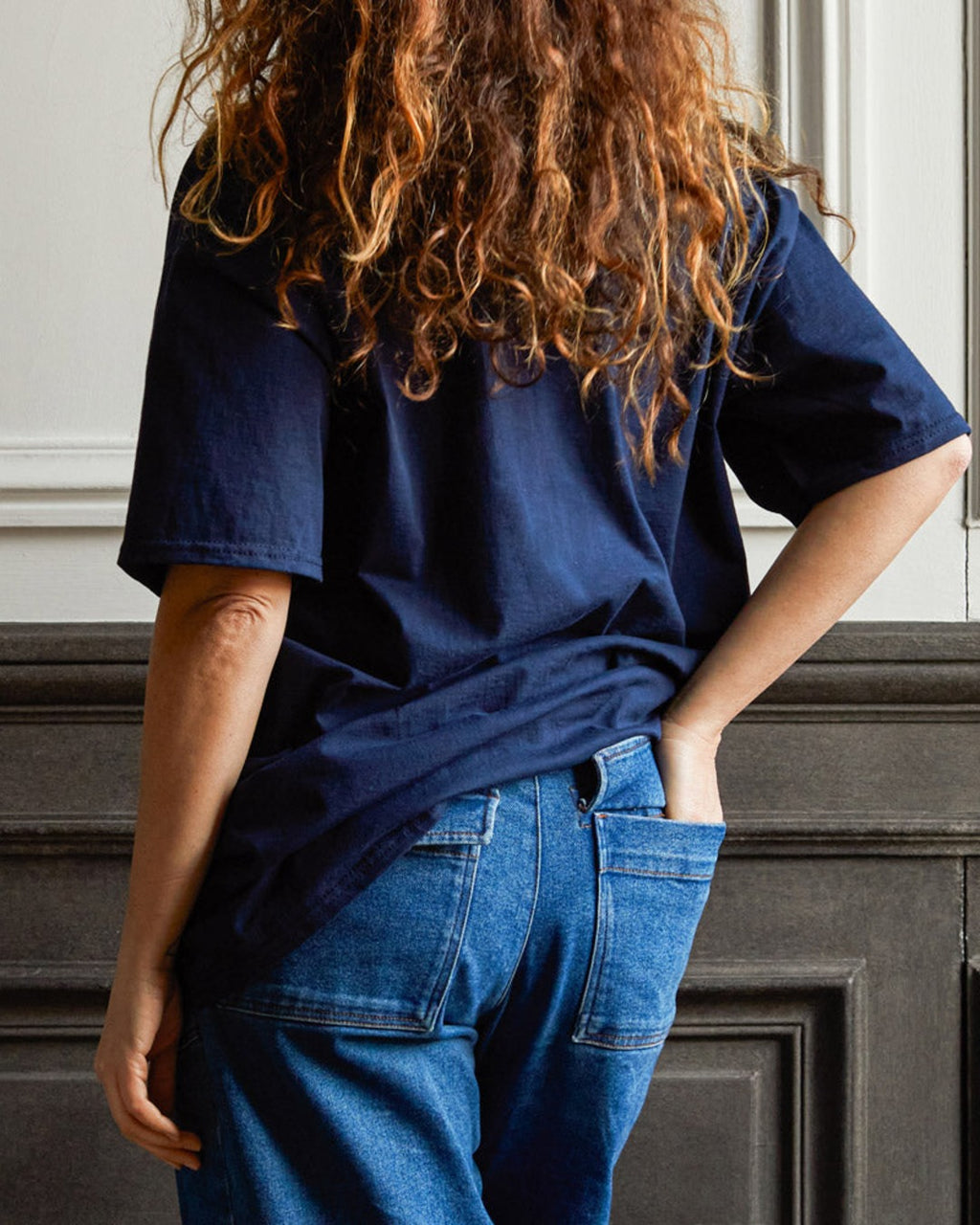 Merci - T-Shirt unisexe Non Merci "Rive Droite" - Bleu Marine