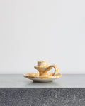 Spotted ceramic candle holder - Amber