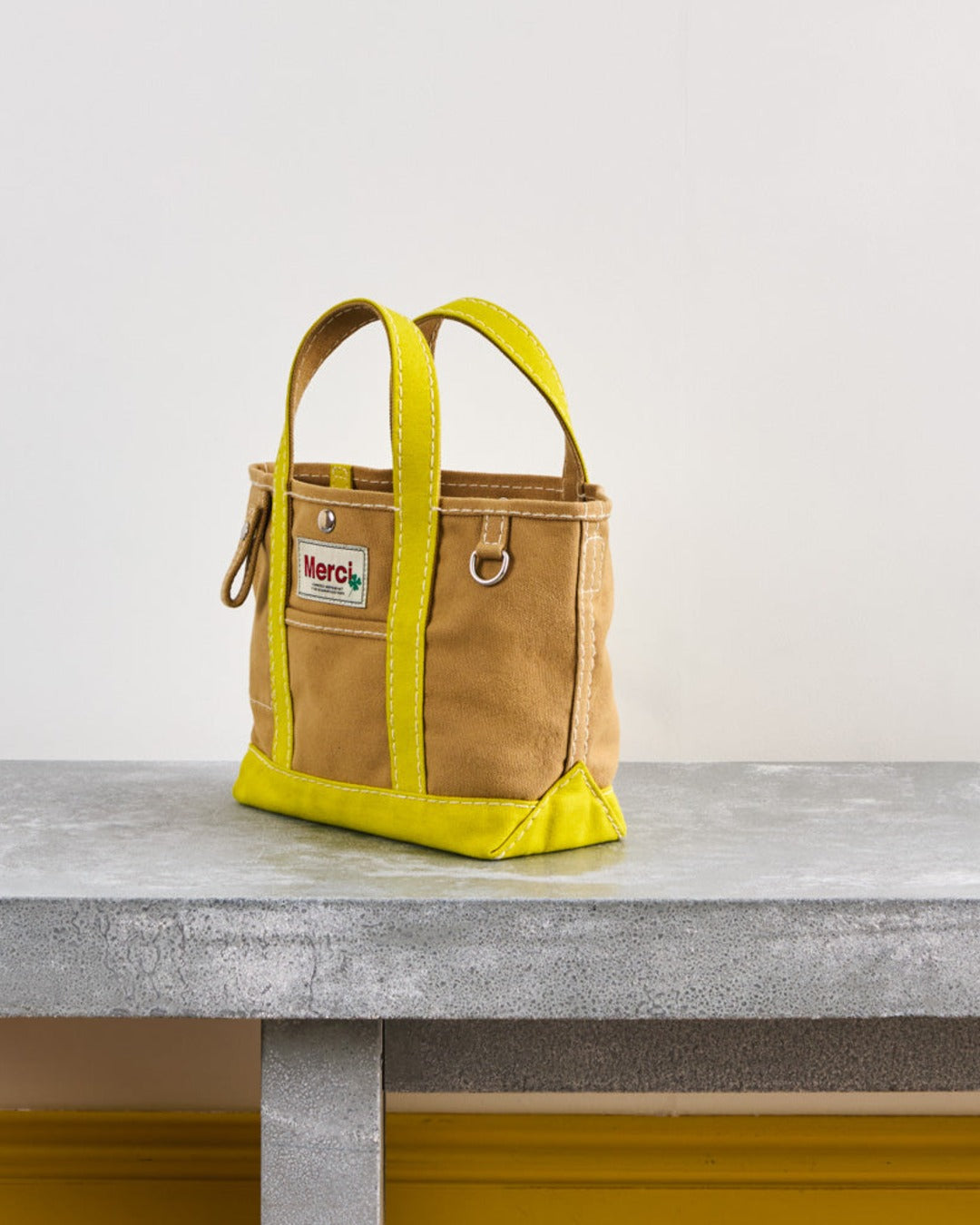 Merci - Candide shopping bag in canvas - Yellow