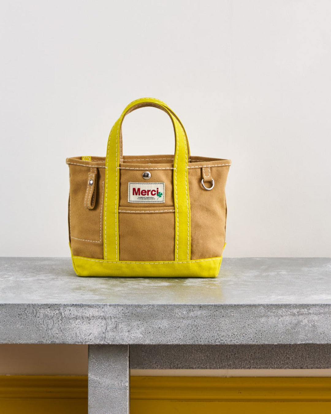 Merci - Candide shopping bag in canvas - Yellow