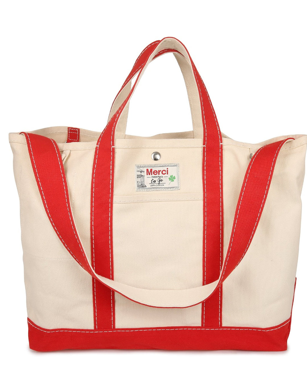 Merci - Cabas Candide En Canvas - Rouge