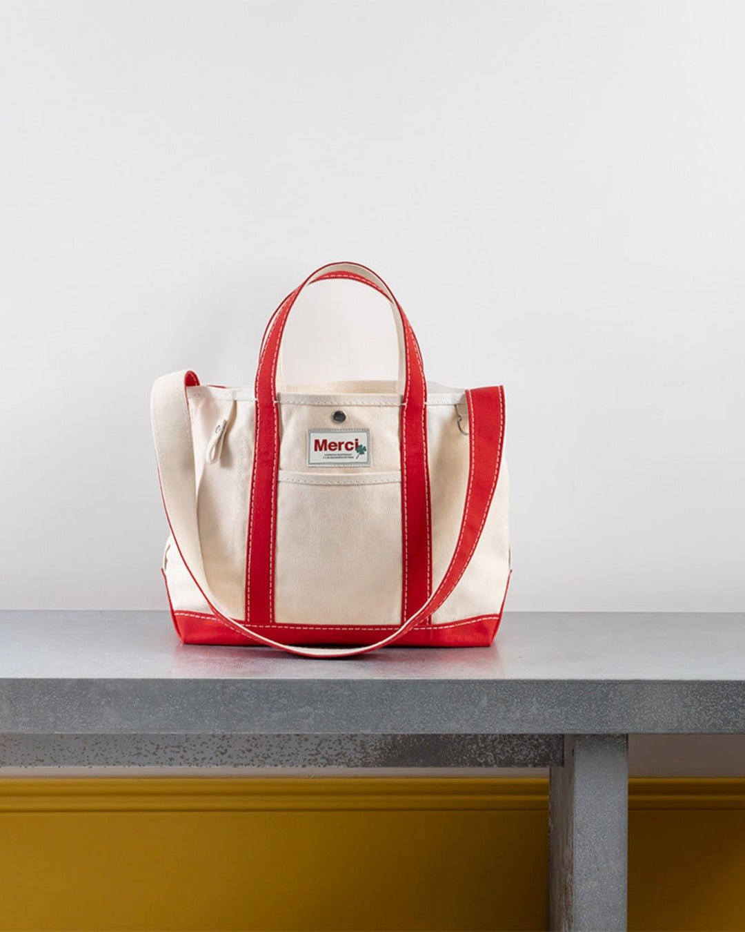 Merci - Cabas Candide En Canvas - Rouge