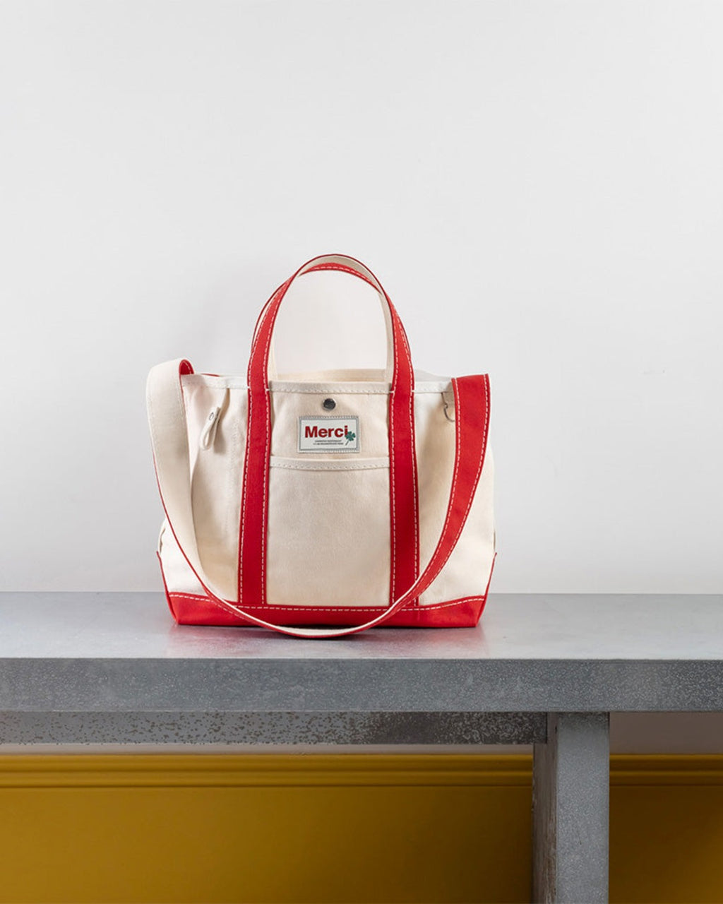 Merci - Cabas Candide En Canvas - Rouge