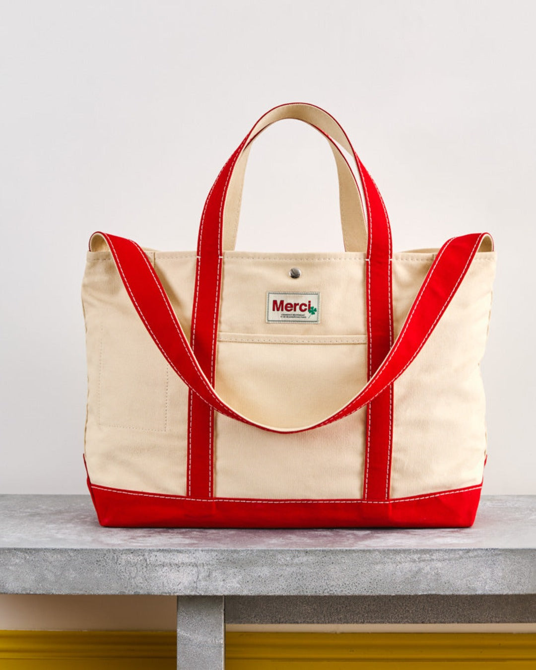 Merci - Cabas Candide En Canvas - Rouge