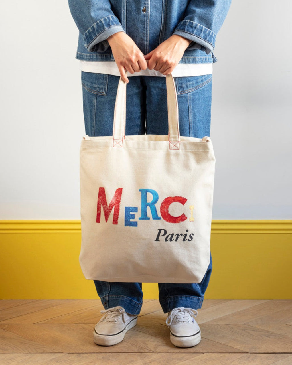 Merci - Jean-Michel Tote Bag - Ecru