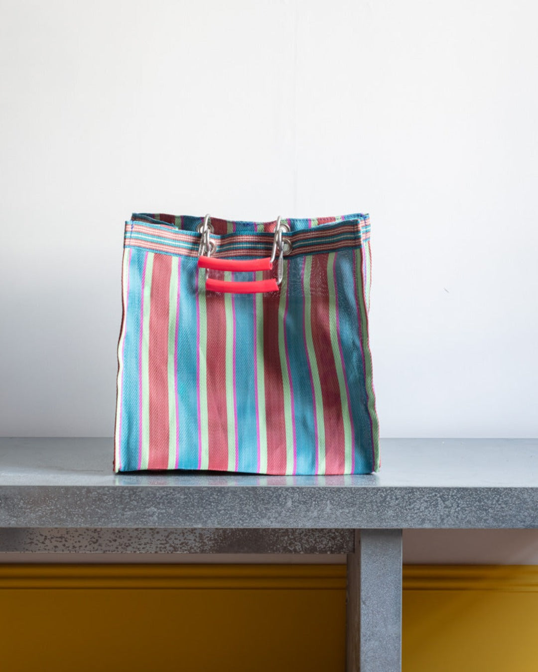 Puebco - Square basket - Red & Blue