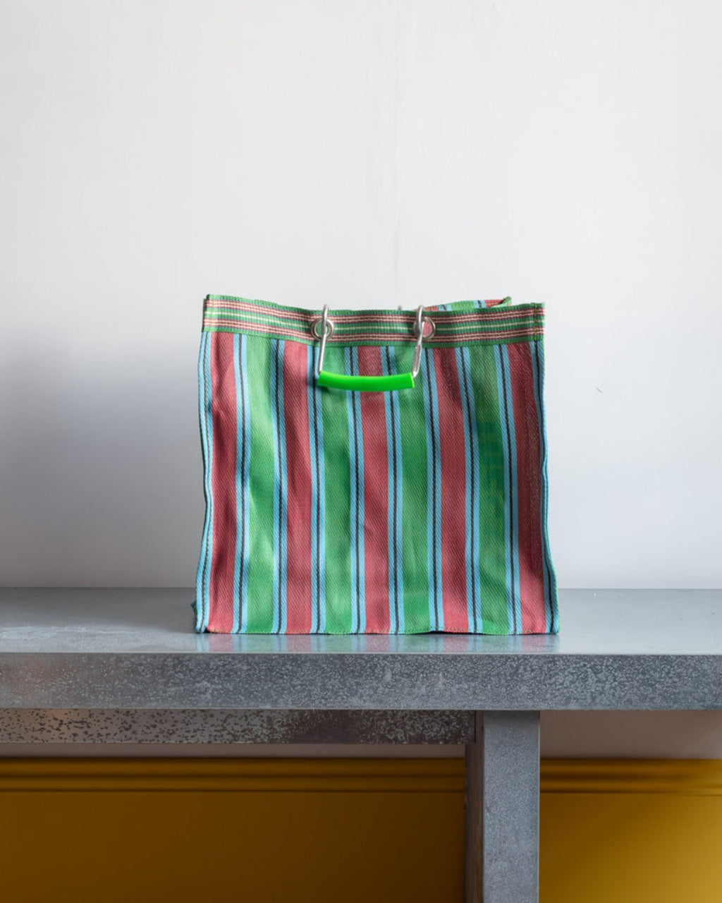 Puebco - Square basket - Green & Red