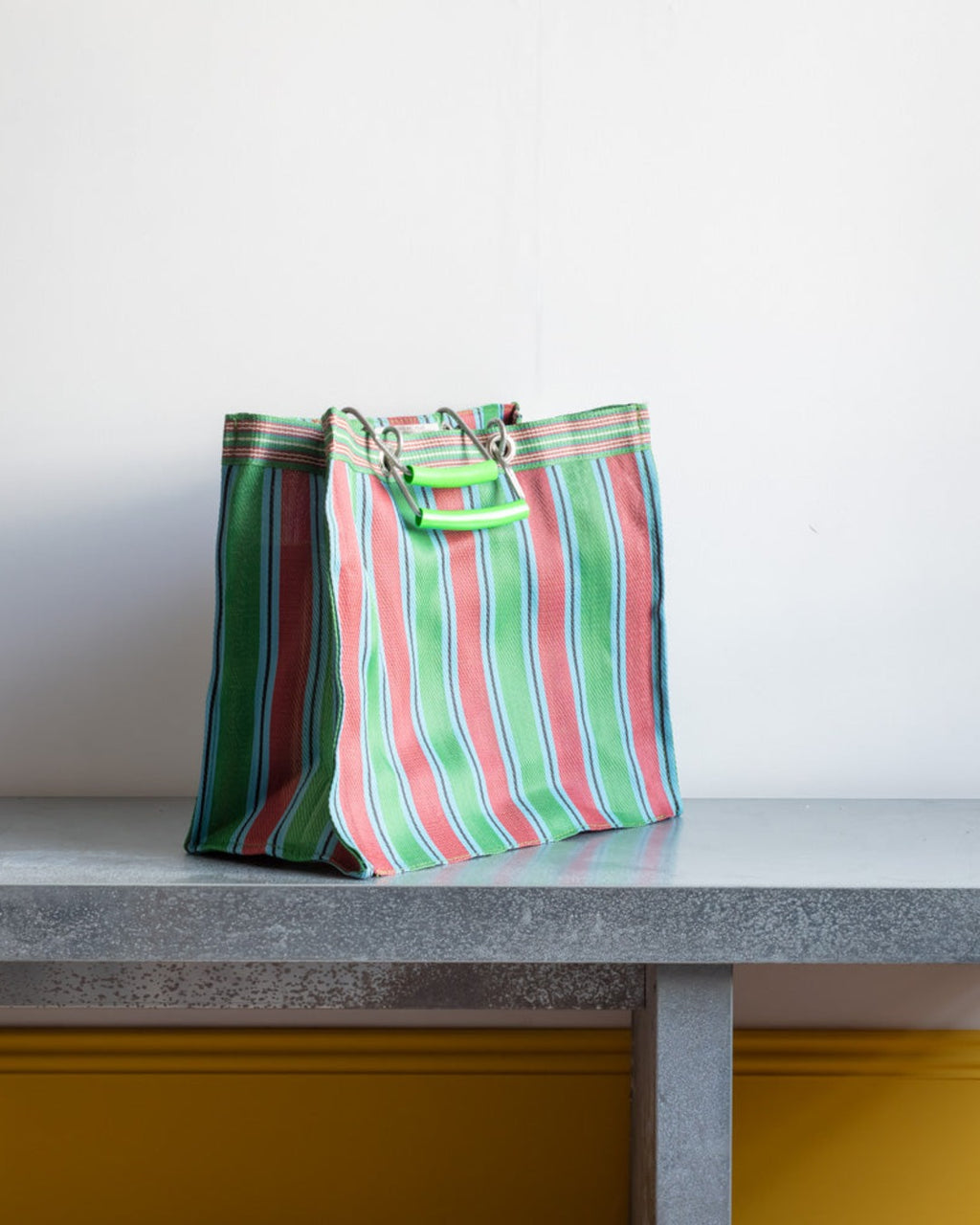 Puebco - Square basket - Green & Red