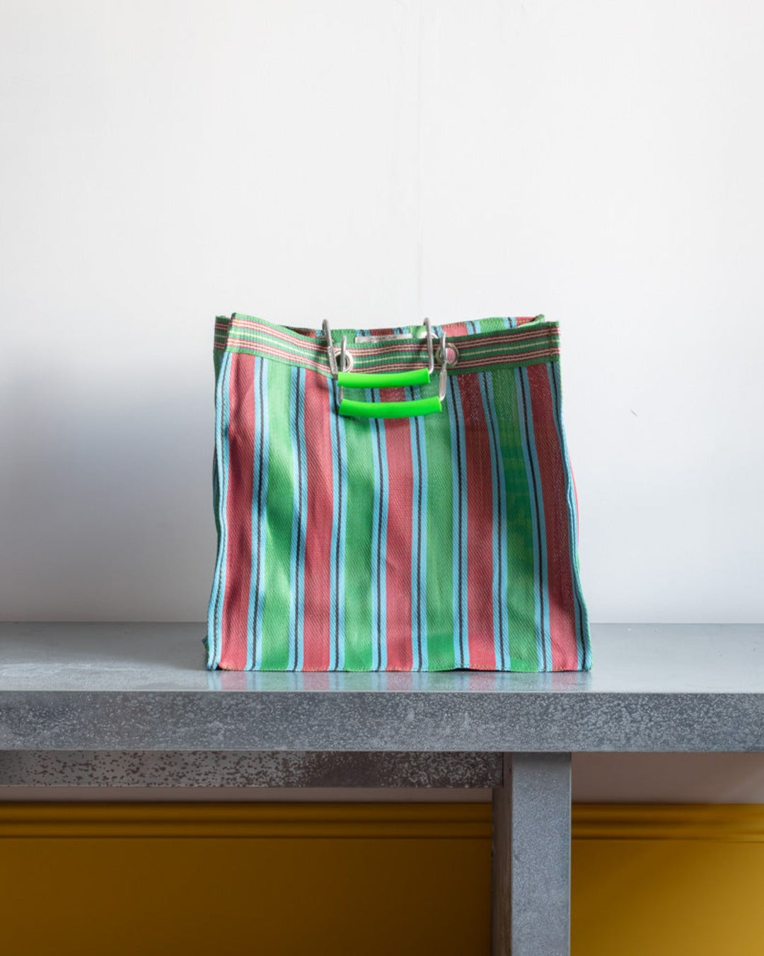 Puebco - Square basket - Green & Red