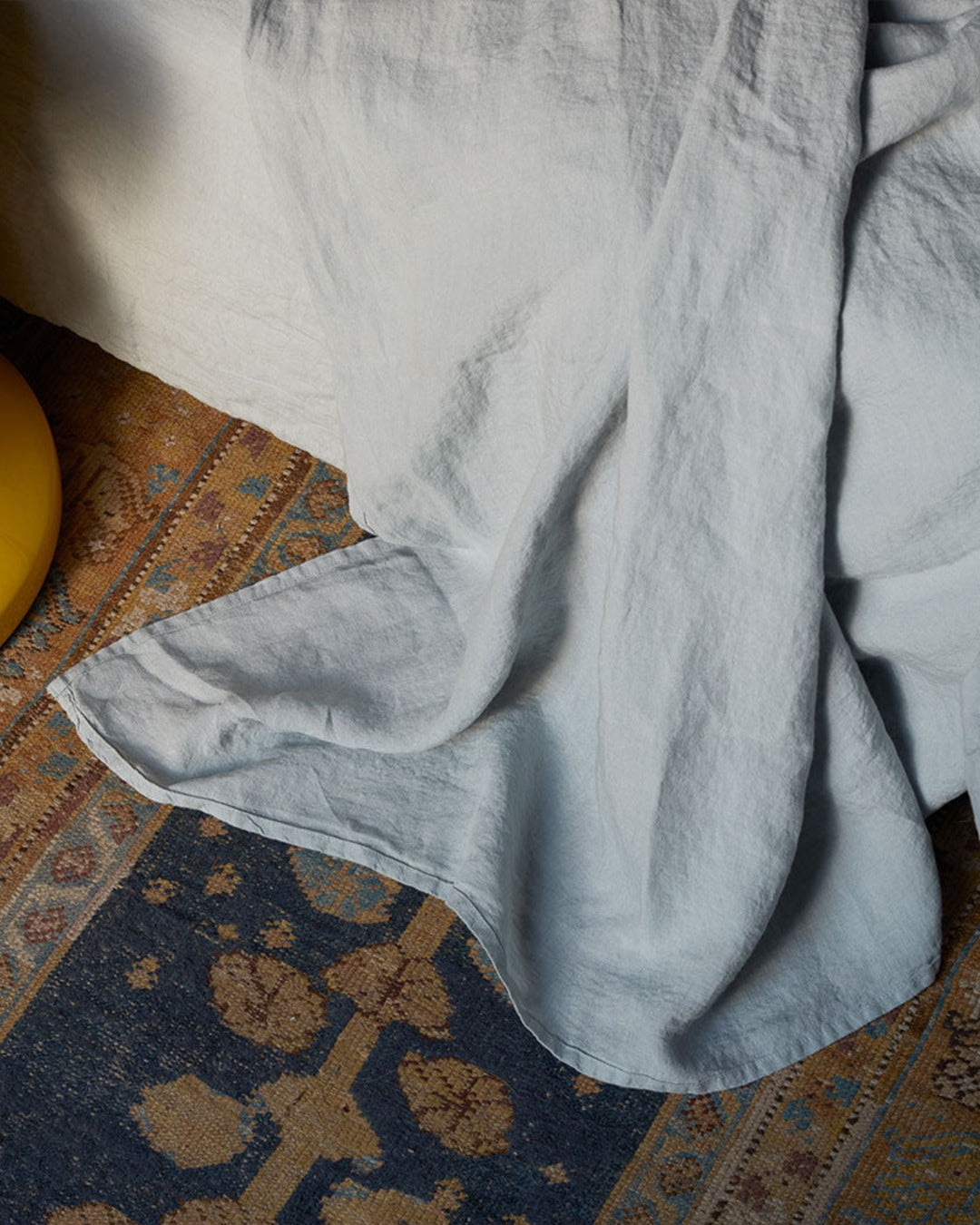 Merci - Washed linen flat sheet - Vesuvius Grey