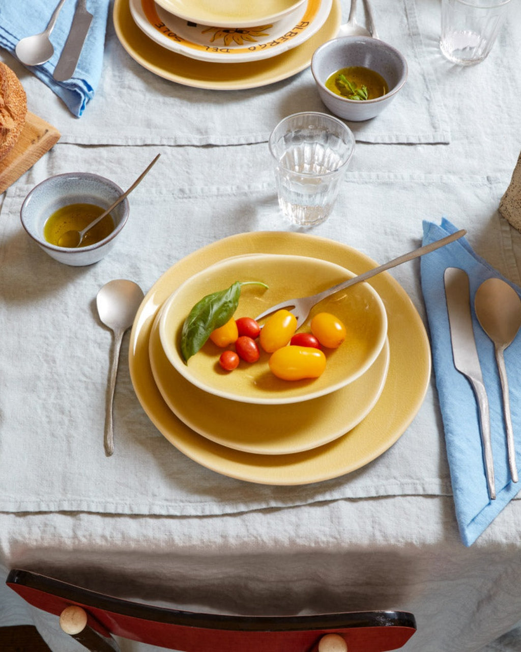 Merci - Set De Table En Lin Lavé - Gris Vésuve