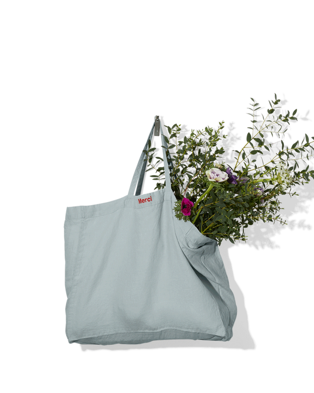 Merci - Washed linen Merci shopping bag - Vesuvius Grey