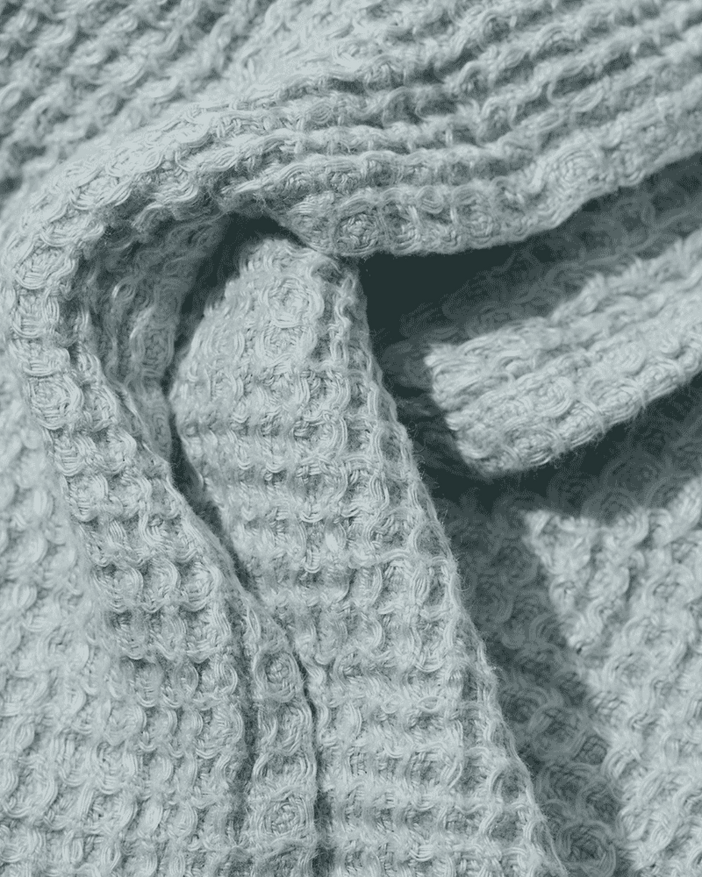 Merci - Serviette De Bain En Lin Waffle - Gris Vésuve