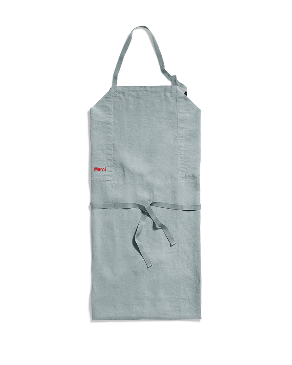 Merci - Tablier En Lin Lavé - Gris Vésuve
