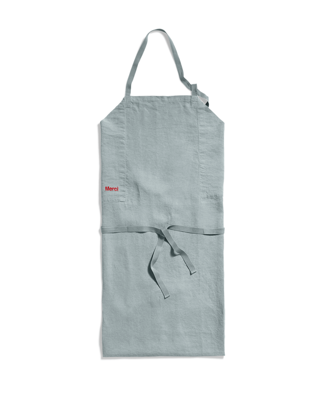 Merci - Washed linen apron - Vesuvius Grey
