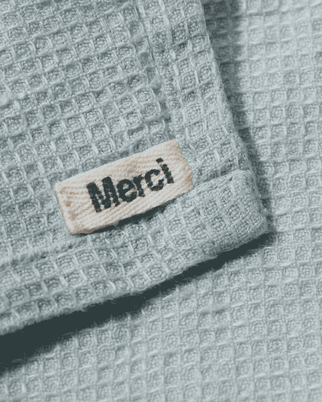 Merci - Linen guest towel - Honeycomb - Vesuvius Grey