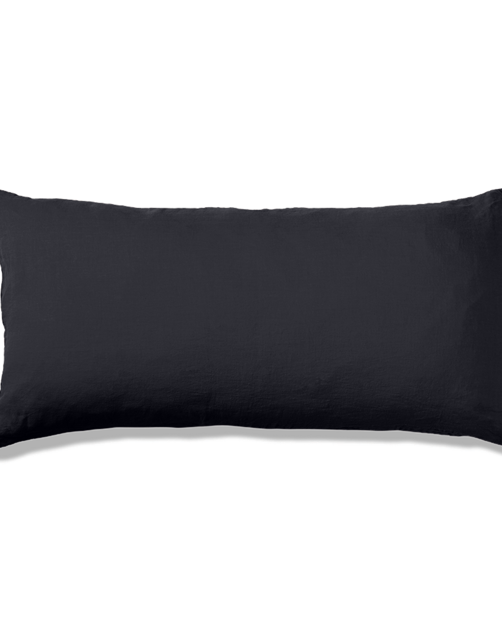 Merci - Rectangular cushion in washed linen - Ink Blue