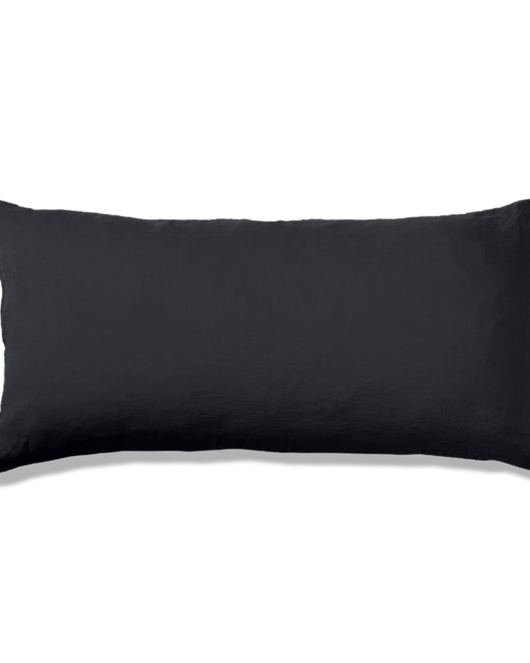 Merci - Rectangular cushion in washed linen - Ink Blue