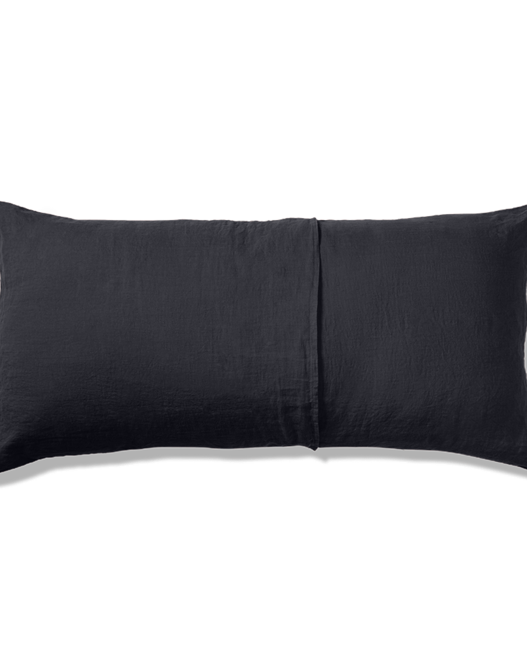 Merci - Rectangular cushion in washed linen - Ink Blue