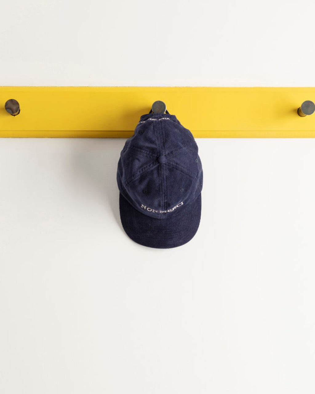 Merci - Casquette Brodée Non Merci - Velours Marine