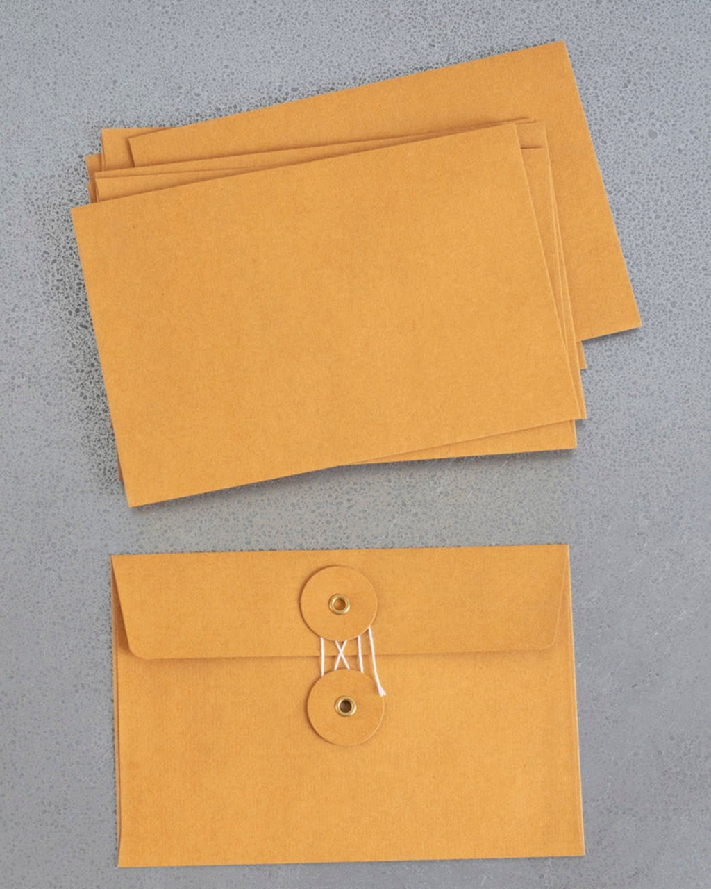 Enveloppes Kraft Et Fermeture Japonaise Orange - Horizontale