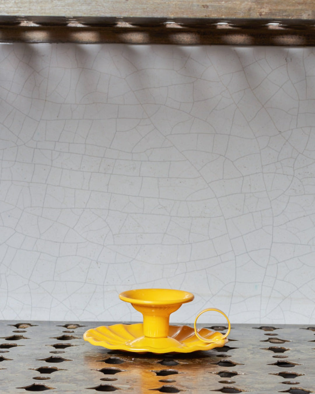 Italo Ottinetti - Bougeoir En Aluminium - Jaune