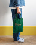 Merci - Cotton Tote Bag - Green