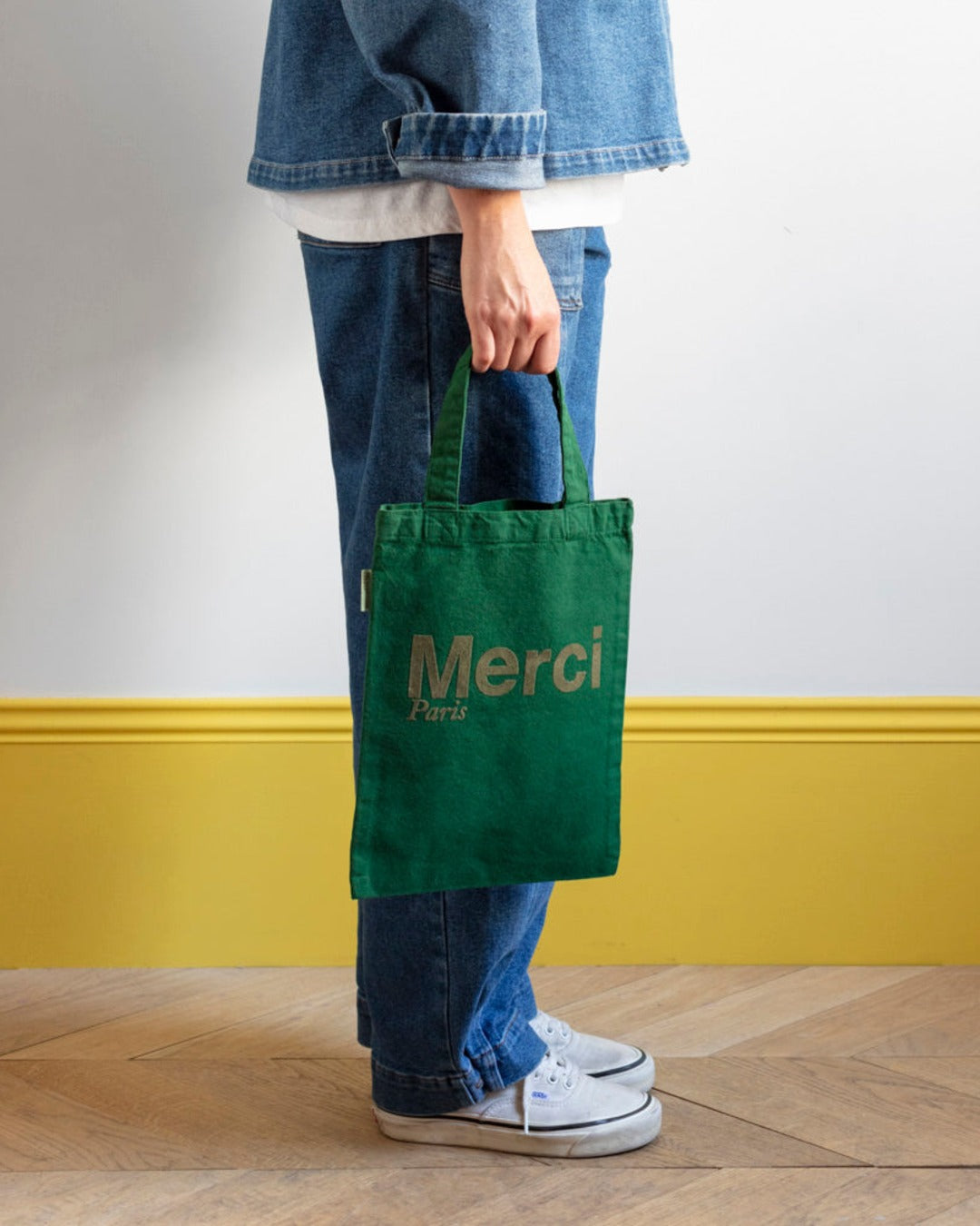 Merci - Cotton Tote Bag - Green