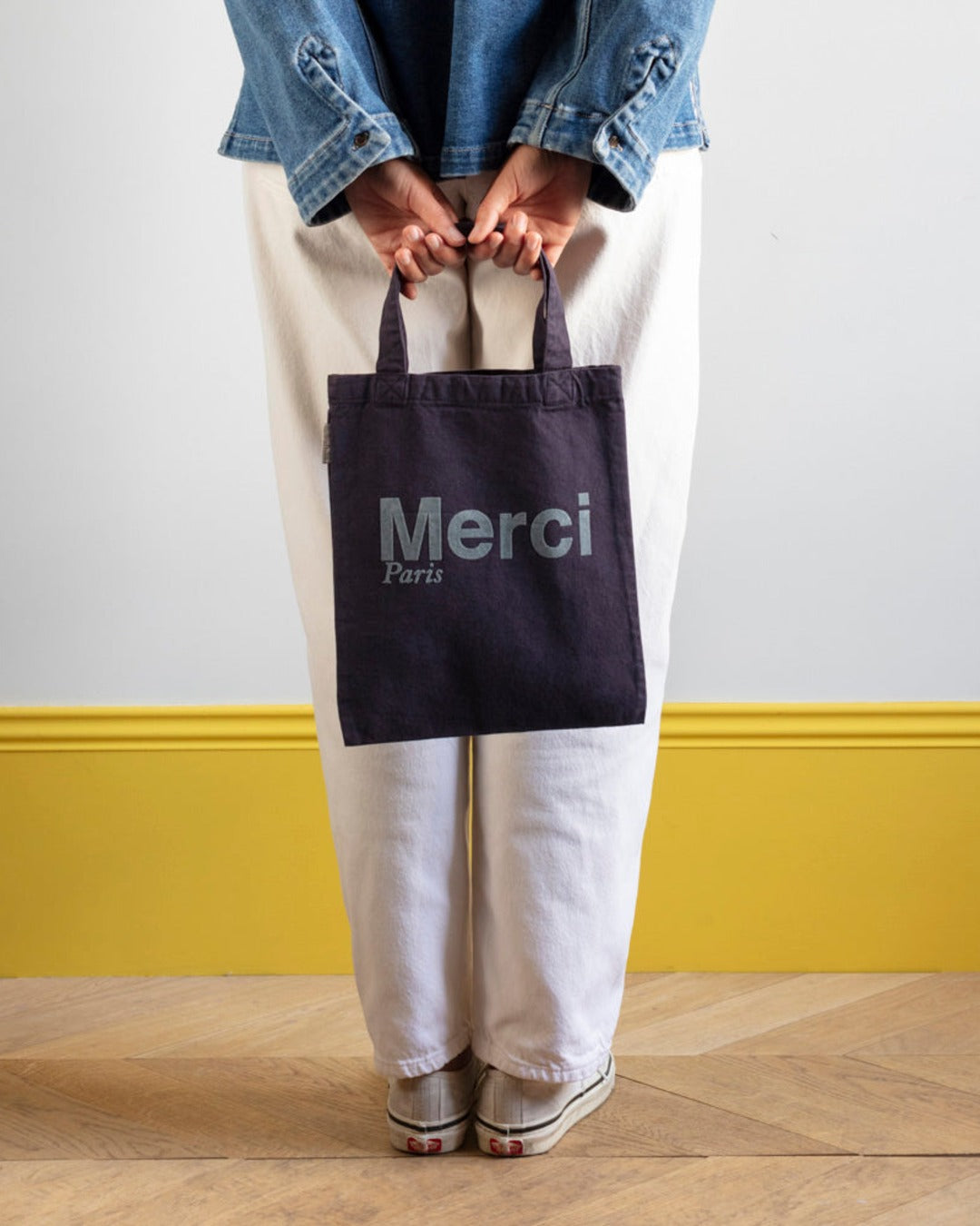 Merci - Cotton Tote Bag - Navy