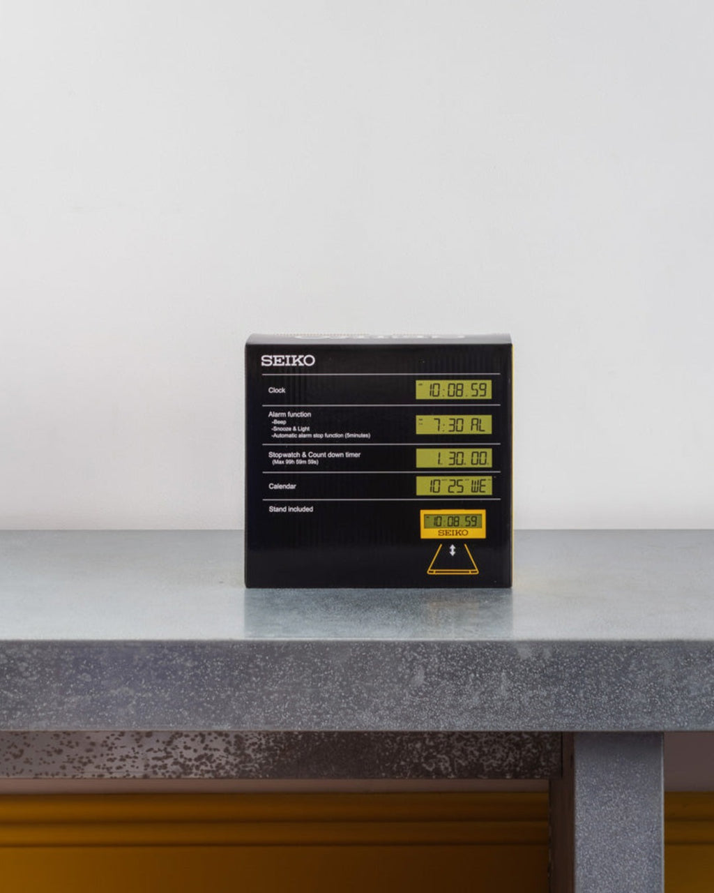 Seiko Clocks - Réveil Seiko Affichage Digital - Jaune