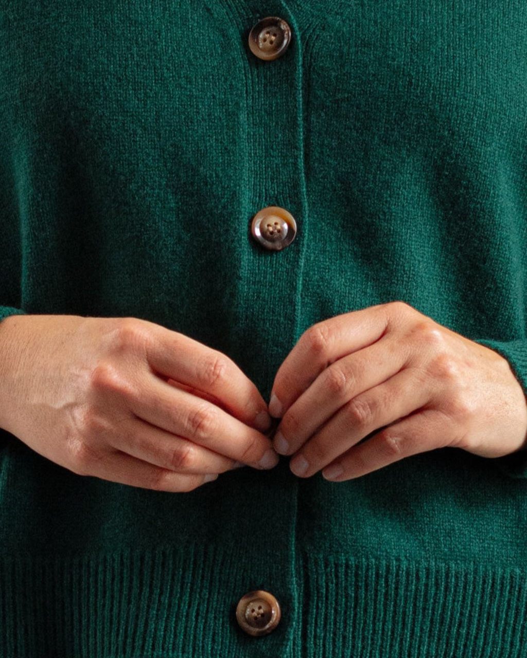 Merci - Gilet Lucia en Laine - Vert