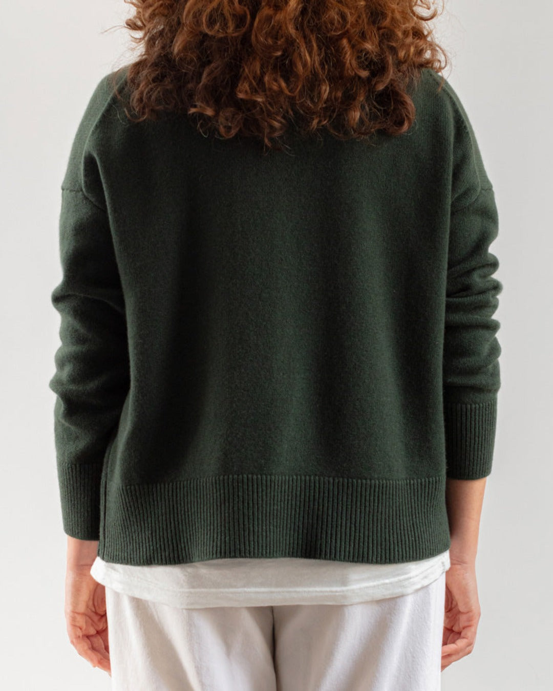 Merci - chimney collar cashmere jumper - Khaki
