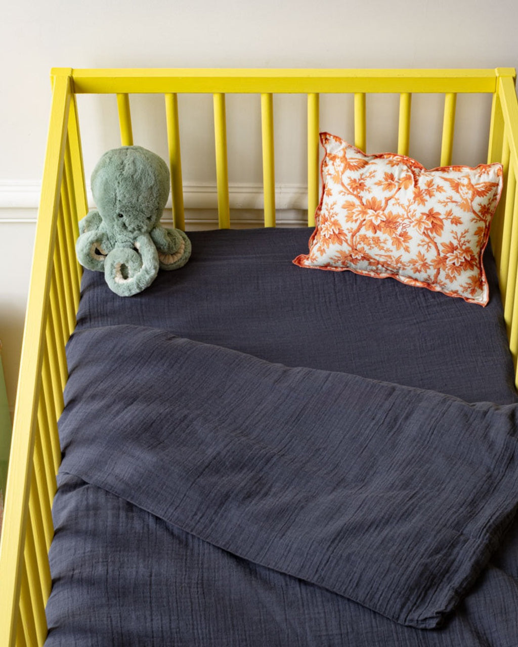 Merci x Caramel - Housse De Couette En Gaze De Coton - Gris Fusain