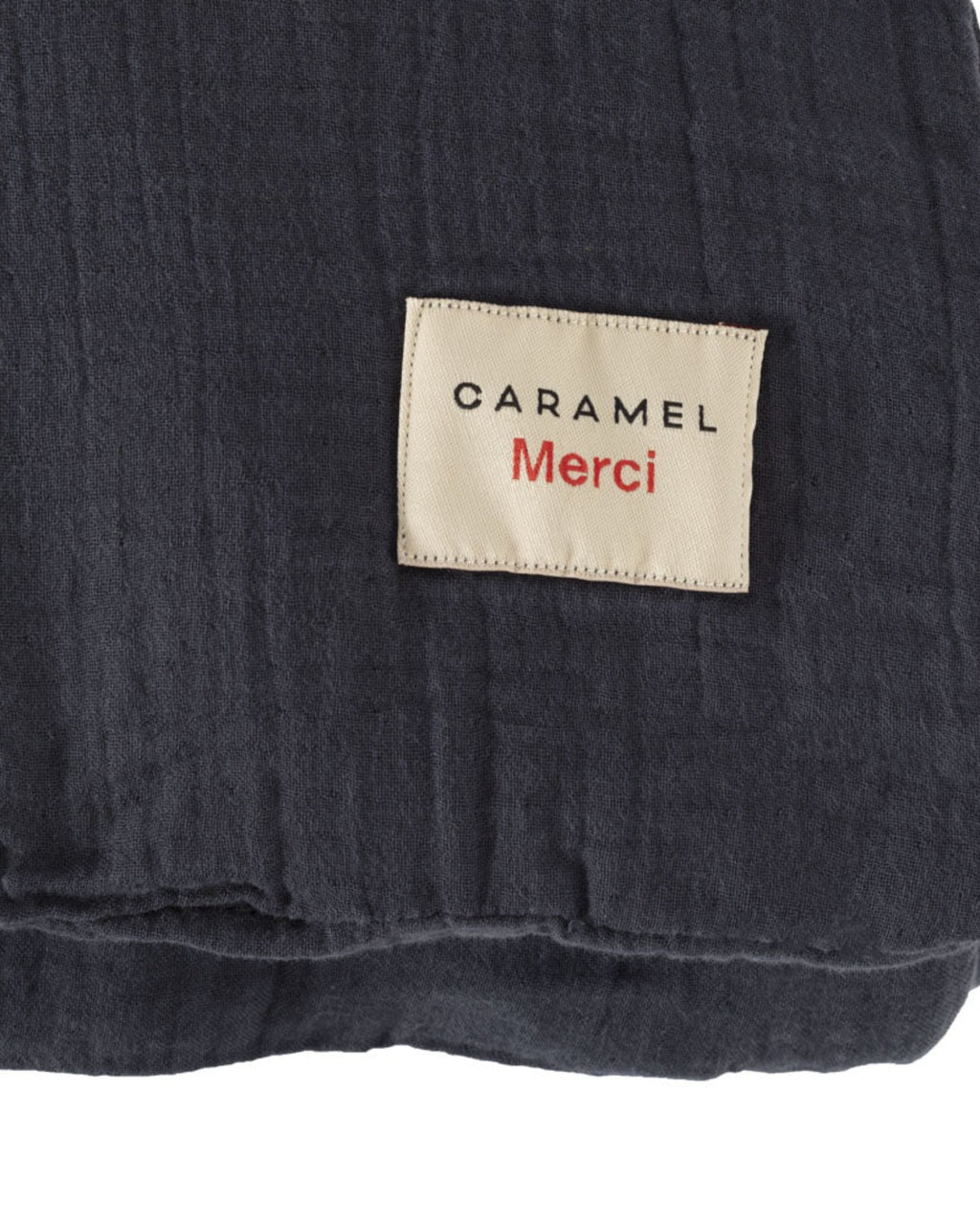 Merci x Caramel - Housse De Couette En Gaze De Coton - Gris Fusain