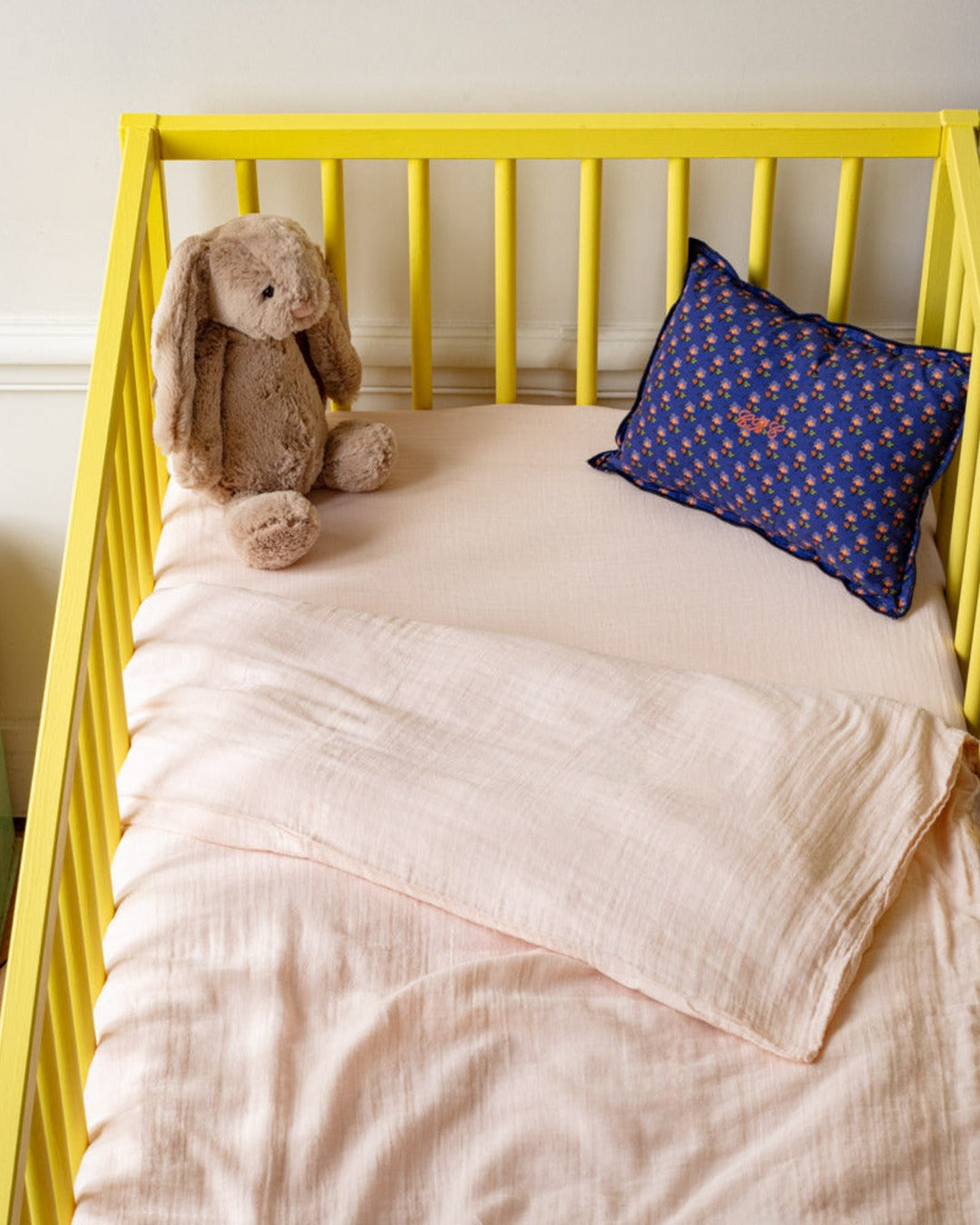 Merci x Caramel - Caramel x Merci - Cotton gauze duvet's cover - Rose de Bagatelle